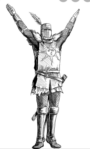 Дарк Солу черно белый арт