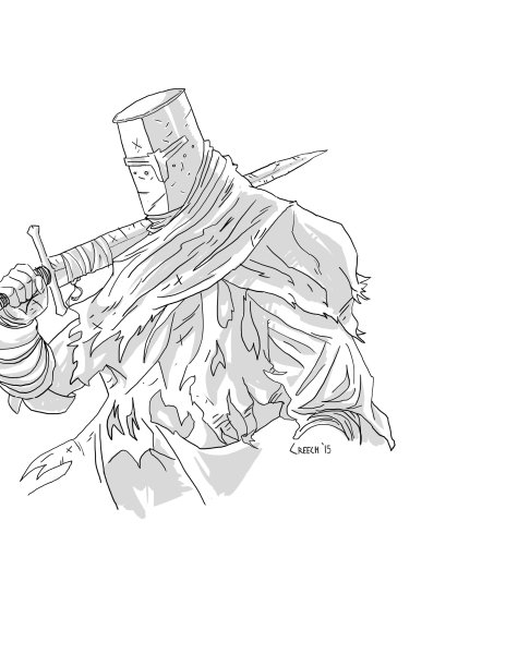 Дарк соулс рисунки карандашом