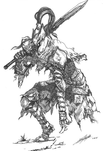 Арториас Dark Souls тату