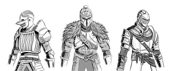 Рыцари карандашом дарк соулс