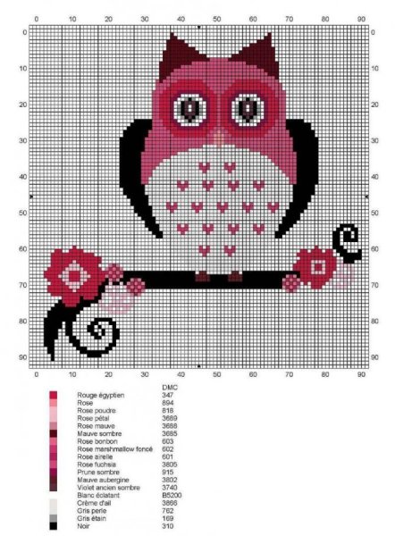 Схема для вышивания крестиком для начинающих