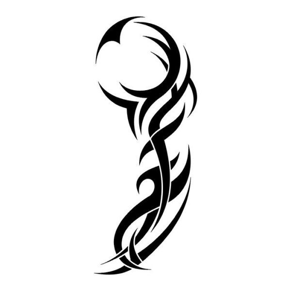 Черные узоры тату