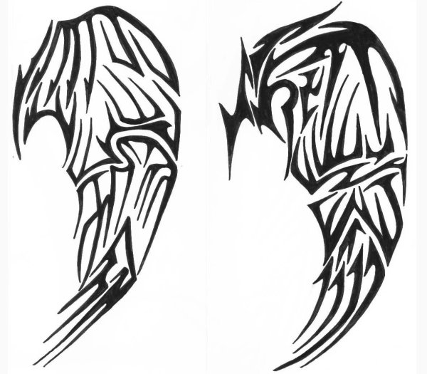 Простые черные тату