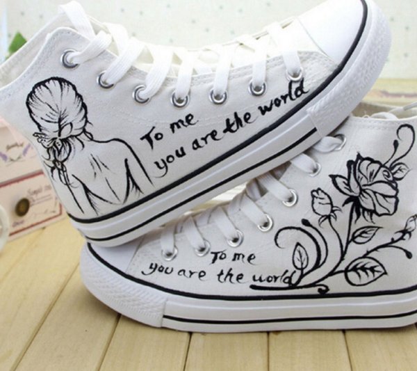 Кастом кроссовок ручкой