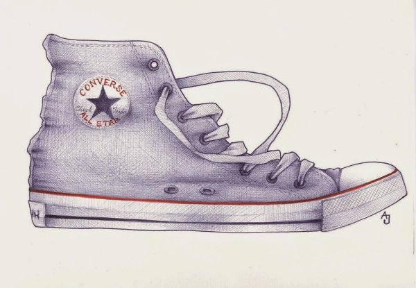 Кеды карандашом