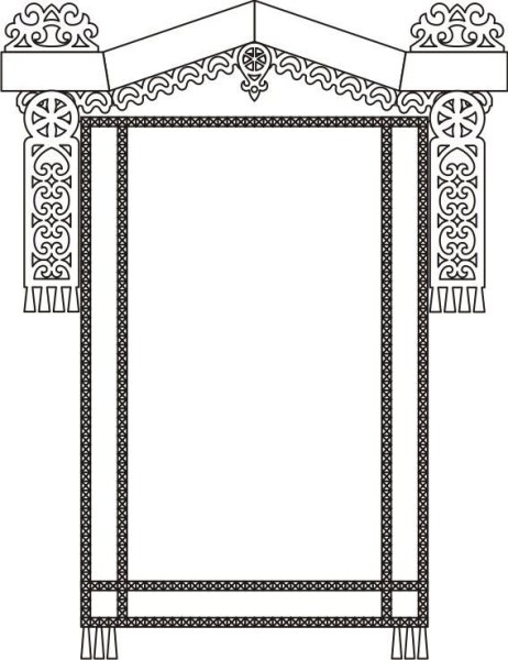 Узор наличники вектор