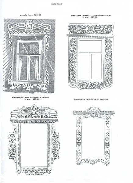 Узоры для наличников на окна