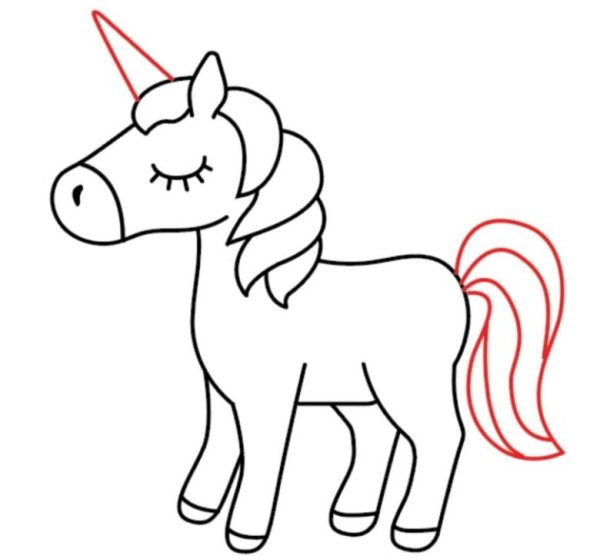 Единорог рисунок для срисовки