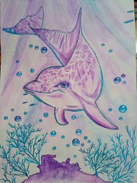 Рисование подводный мир