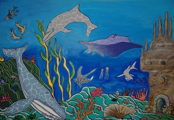 Рисование для детей подводный мир