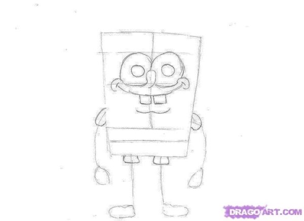 Губка Боб квадратные штаны и Патрик рисунок