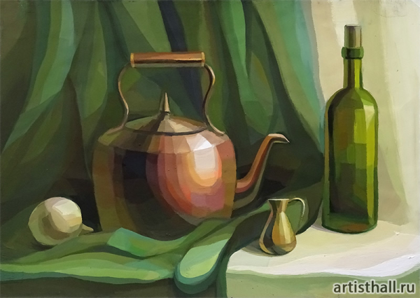 Академическая живопись натюрморт темпера кубизм