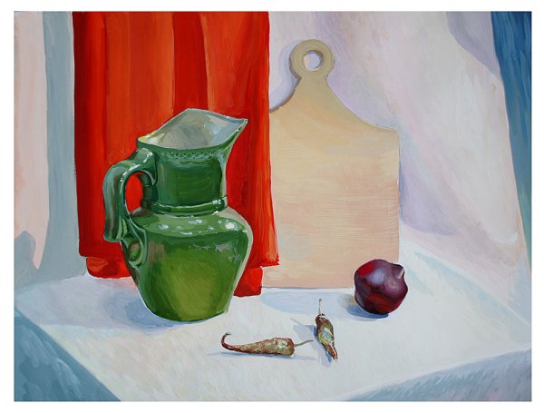 Натюрморт из контрастных по цвету предметов