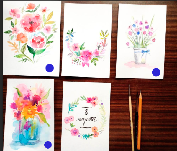 Открытка для мамы рисунок