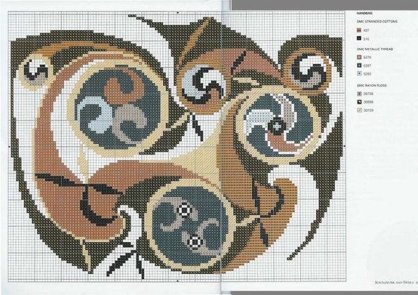 Схема коврового вышивания
