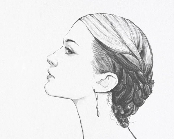 Красивый портрет девушки для срисовки