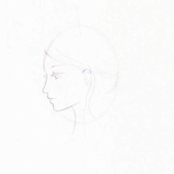 Мультяшное лицо в профиль