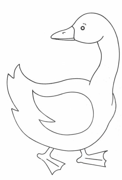 Схема рисования гуся