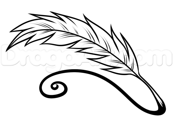 Перо карандашом