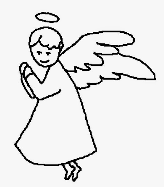 Рождественский ангел раскраска