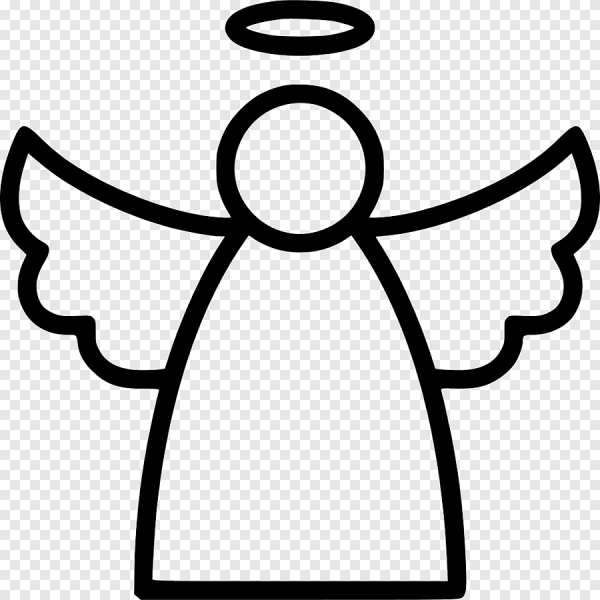 Рисунок ангела с крыльями карандашом для детей