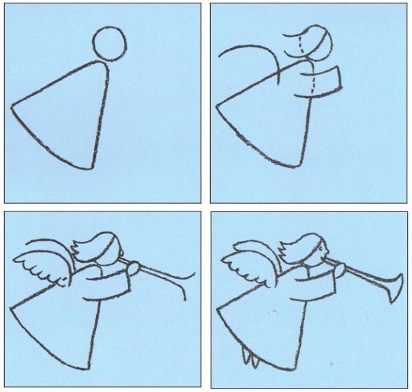 Нарисовать ангелочка