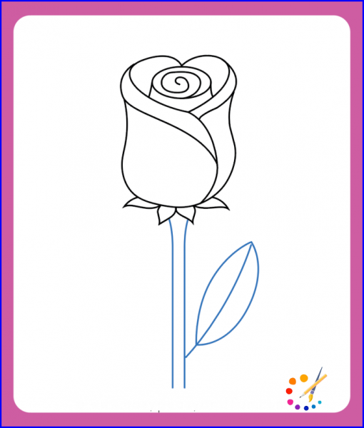 Рисунки для срисовки роза легко