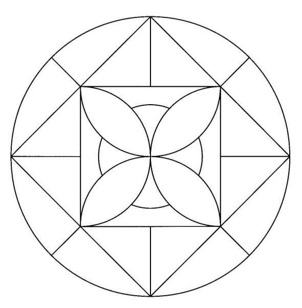 Геометрический орнамент в круге