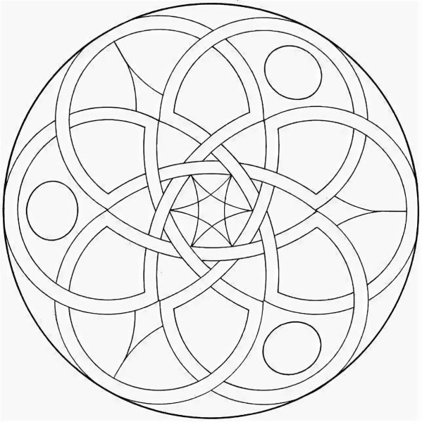 Узоры в круге легкие