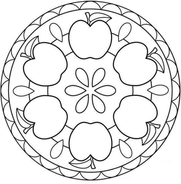 Раскраска Мандала для детей