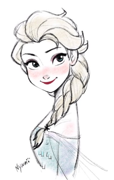 Холодное сердце для срисовки