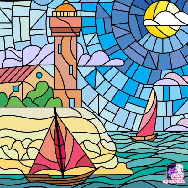 Витражное окно карандашом