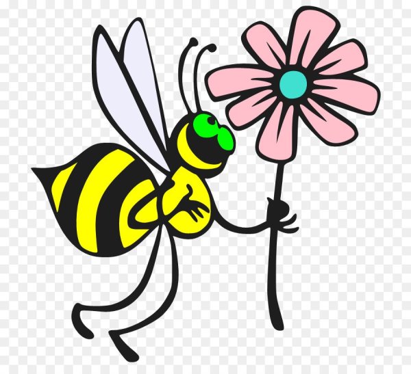 Оса для детей на прозрачном фоне