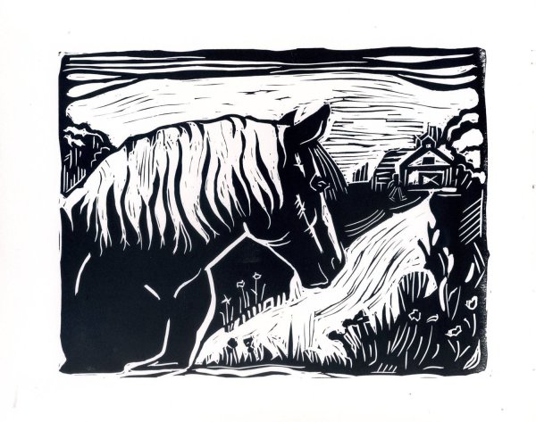 Ботельо линогравюра