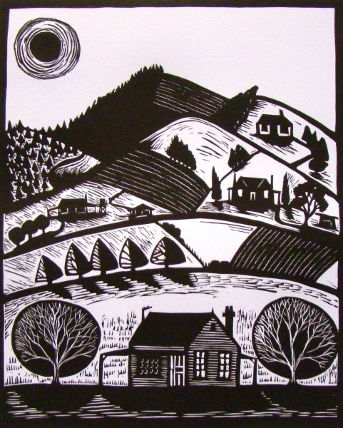 Линогравюра животные