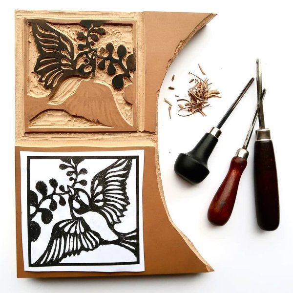 Джек Лондон линогравюра