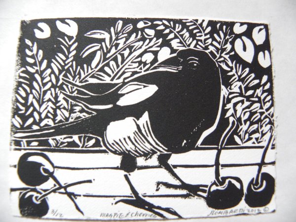 Граттаж Филин