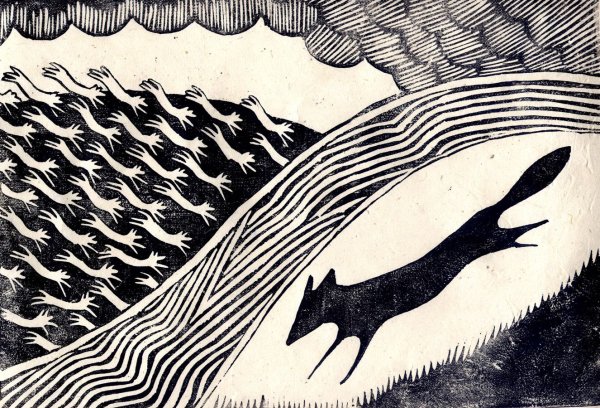 Линогравюра цветная техника