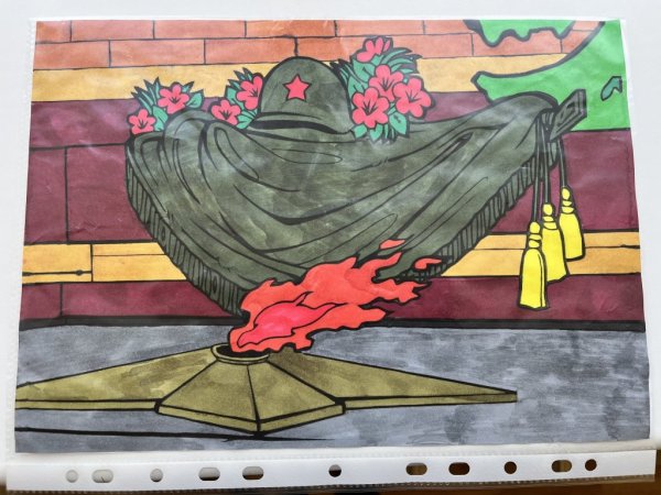 Вечный огонь рисунок карандашом