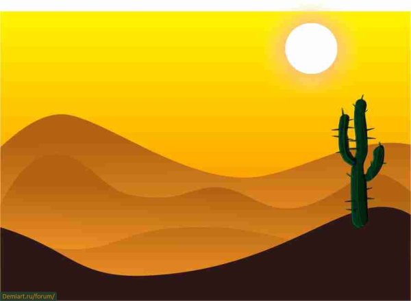 Раскраска пустыня для детей