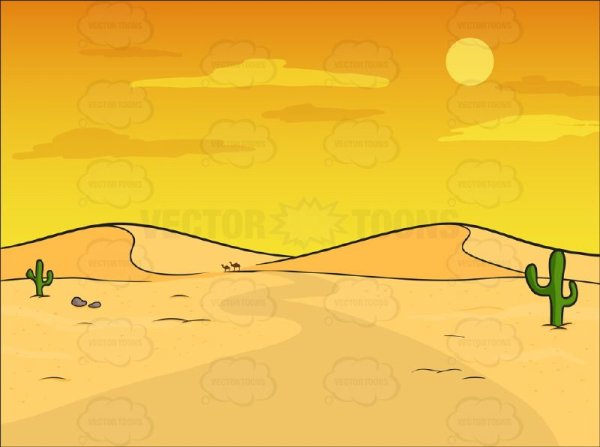 Пустыня карандашом