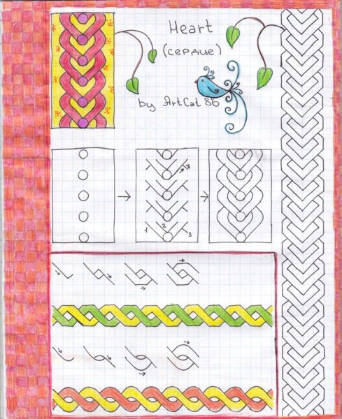 Узоры по клеточкам в тетради