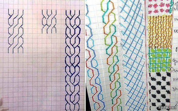 Косички в тетради