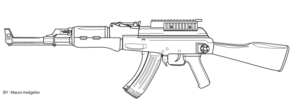 АК 47 раскраска
