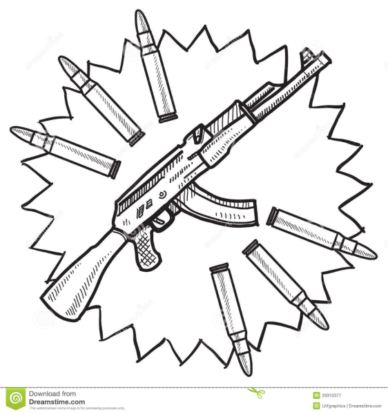 Автомат м4а4 чертеж