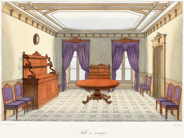 Дворянский интерьер карандашом