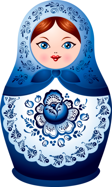 Сергиев Посадская Матрешка трафарет