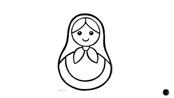 Раскраски матрешек для детей средней группы