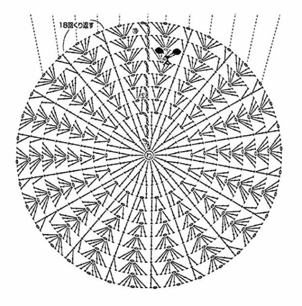 Донышко для берета крючком схема