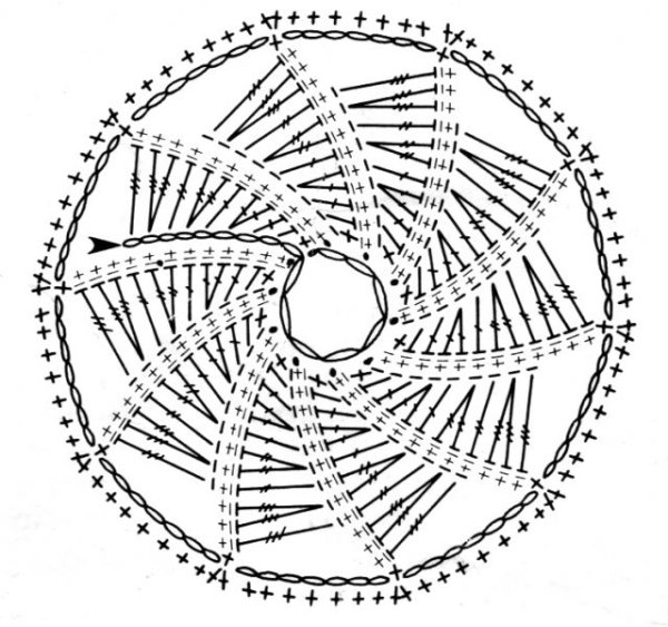 Узор для беретки крючком схема